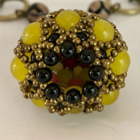 Anthropologie Pam Hiran Beaded Teardrop Pendant Necklace - Picture 2 of 8